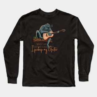 Monkey Guitarist Long Sleeve T-Shirt